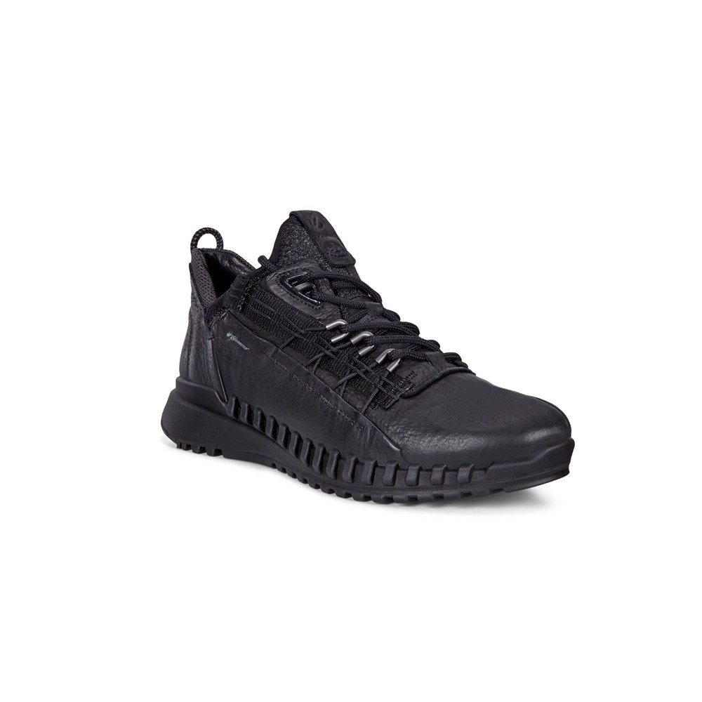 Womens Sneakers - ECCO Zipflex Low Dyneema - Black - 4903MVXKY